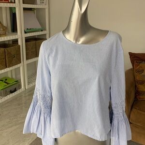 Blue Striped Women's Top